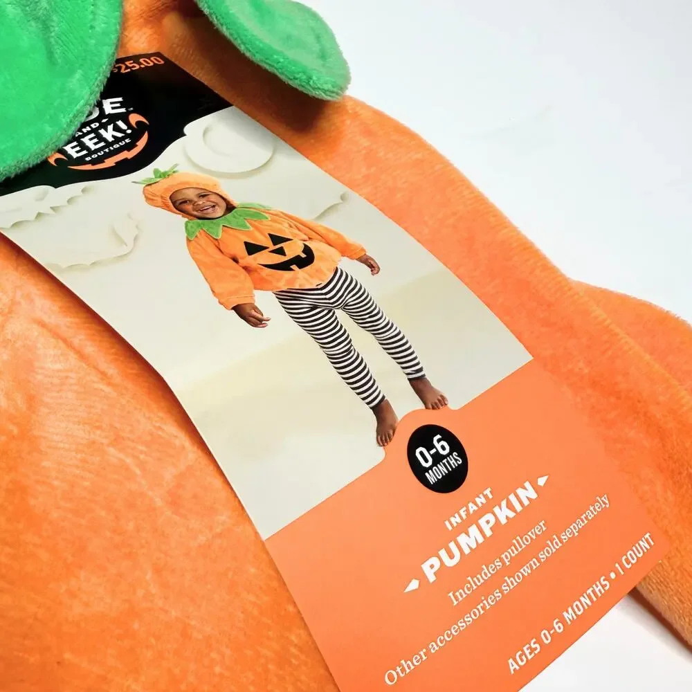 Target Hyde & Eek Boutique Infant Halloween Pumpkin Costume Size 0-6 Months